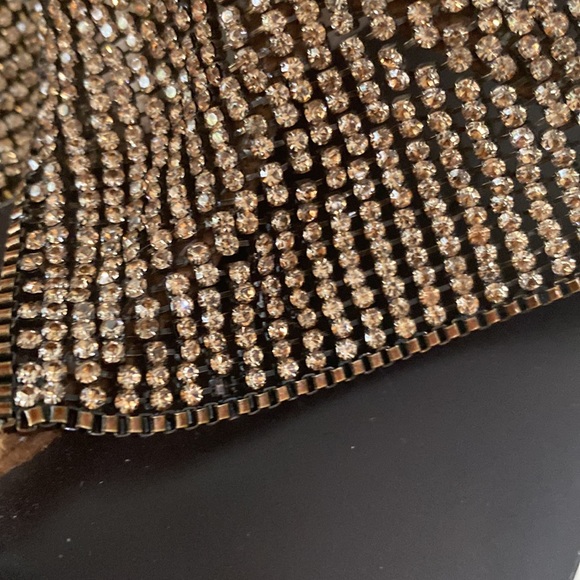 ❌SOLD❌Lola Cruz Brown Suede Rhinestone Studded Sandal💛🖤💛 - Picture 12 of 12